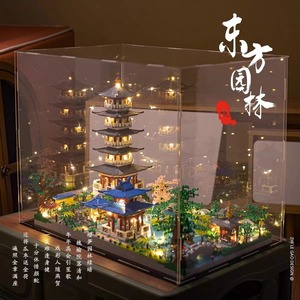 乐高积木杭州西湖古建筑男女孩高难度拼装玩具摆件新年礼物14岁12