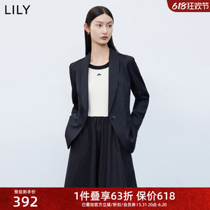 LILY青果领小礼服版型零压西装女百搭休闲外套设计感