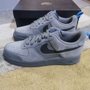 Nike Air Force 1 AF1 空军一号 灰黑蓝 运动休闲鞋 DO6709
