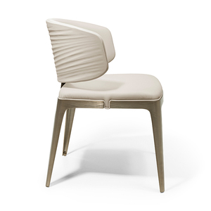 餐椅轻奢高级感家用歺椅网红不锈钢设计师椅子现代简约别墅扶手椅
