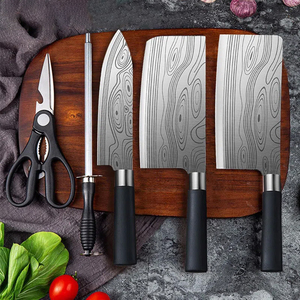 不锈钢家用菜刀厨房刀具套装菜刀砍骨刀切片刀磨刀棒厨师刀剪刀