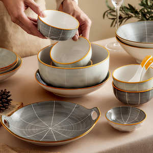 碗碟套装家用北欧餐具高级感轻奢陶瓷碗筷盘子组合新居入宅套装碗