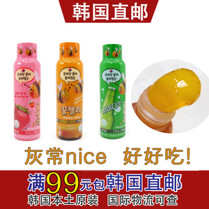 韩国进口零食CU便利店蜂蜜果冻水果软糖网红爆款