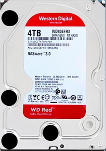 WD/西部数据 WD40EFRX 4T/TB台式机西数4tb监控红盘Red NAS硬盘