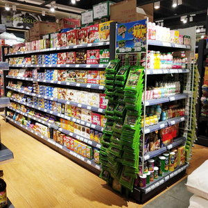 超市零食展示架单双面百货架层板羊角配件小卖部便利店货架药店架