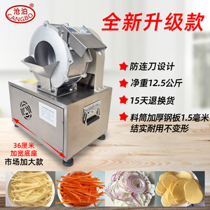 沧泊土豆切丝机商用萝卜丝土豆丝刨丝器电动切片机神器蒜片切菜机