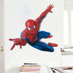 创意蜘蛛侠个性立体贴纸仿真贴家居装饰客厅卧室书房背景墙贴纸