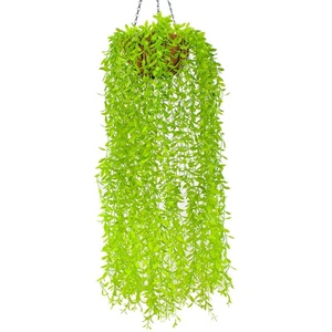 仿真假花绿植水草藤蔓客厅垂吊壁挂墙面装饰植物塑料藤条柳条柳叶