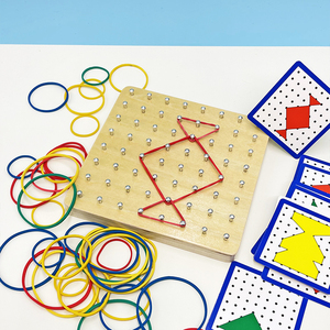 几何钉板蒙氏教具数学多功能学生用钉子板二年级图形玩具教学用具