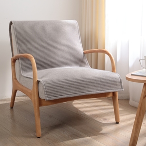 坐垫椅垫四季通用加厚毛绒现代纯色防滑单人沙发垫实木沙发盖布巾