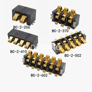 侧压电池座间距2.5高度3.8连接器BC-2-206A 370 410 502 602弹片