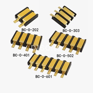 黄铜金手指连接器间距2.5高度1.6电池座BC-0-202 303 401 502 601