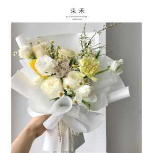 束禾教师节韩式ins风小花束新年鲜花玫瑰鲜花杭州花店同城送闺蜜