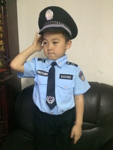幼儿园男女小孩警察帽子交警帽成人表演演出道具警官帽子六一儿童