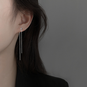 Z小姐 流苏耳环2024年新款潮长款耳环小众设计感高级耳线耳坠耳夹