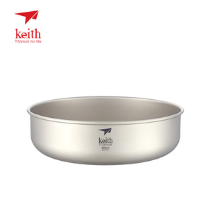 keith铠斯纯钛 钛碗 饭碗 纯钛碗饭碗户外碗套装 便携户外餐具