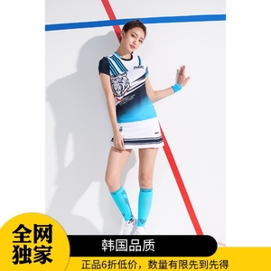 可莱安韩国羽毛球服女装套装夏季新款男短袖情侣队服透气速干上衣