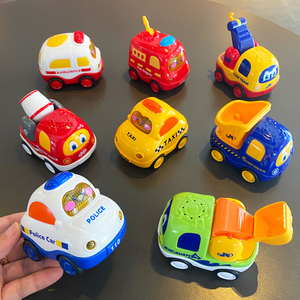 宝宝手抓小汽车 惯性音乐车婴儿车子模型工程车 益智玩具引导学爬