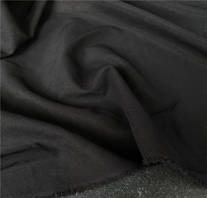 日本进口黑色/墨绿色弹力高密真丝里衬面料设计师布料