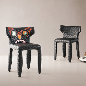 怪物椅Moooi Monster意式轻奢高级真皮餐椅设计师餐厅家具怪兽椅