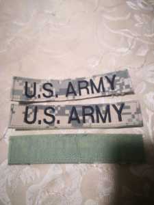 美国美产美军军版原品公发陆军ACU UCP军种条魔术贴非臂章军衔