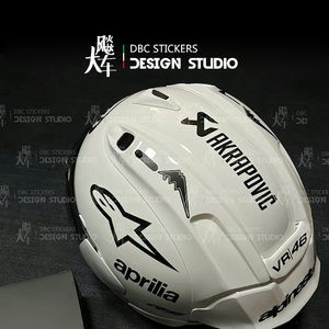 摩托车头盔贴纸A星diy装饰遮挡划痕防水反光贴花抖音同款个性创意