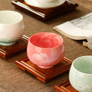 陶瓷结晶釉品茗杯主人杯个人杯功夫茶杯个人专用茶道茶具建盏茶碗