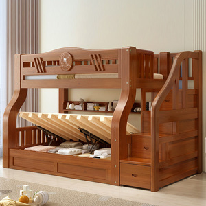 上下铺双层床经济型子母床多功能成人高低床两层木床全实木上下床