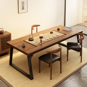 茶桌椅组合一桌五椅茶台洽谈桌现代简约阳台大板茶桌新中式泡茶桌