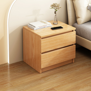 床头柜简约现代小型收纳柜白色简易北欧风床边柜家用卧室储物柜