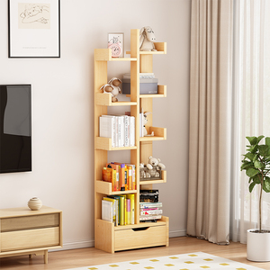 创意树形书架落地网红置物架简约现代小型家用收纳架简易学生书柜