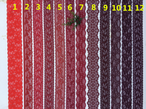 大红枣酒红紫红有弹力蕾丝花边 领袖口裙边加长服装辅料宽5.5厘米