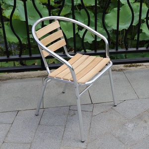 休闲铝木椅 户外铝合桌椅 铝合金椅子 户外公园椅