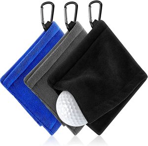 14*14cm高尔夫用品超细纤维磨绒清洁擦杆巾擦球巾户外运动毛巾2条