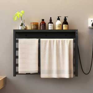 浴室免打孔电热毛巾架家用卫生间智能恒温加热碳纤维烘干机迷你窄