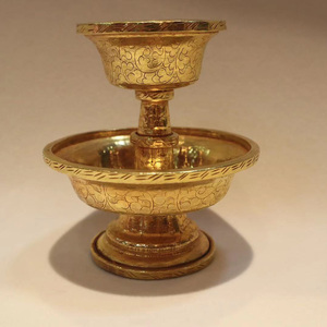 智悲佛缘 尼泊尔紫铜鎏金护法杯8厘米 密宗供护法杯子 包邮