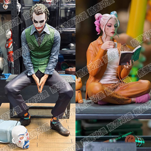 JOKER系列 希斯莱杰DC自杀小队小丑坐姿 小丑女 美漫手办桌面模型