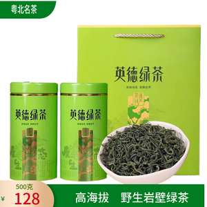 新茶绿茶高海拔岩壁绿茶特级明前岩背雾尖 英德绿茶清香型1斤两罐