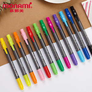 monami慕那美Prism402双头勾线笔绘画彩色水性记号笔12色手账彩笔