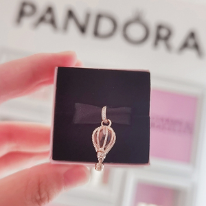 Pandora官网潘多拉代购玫瑰粉色热气球吊饰项链吊坠女789434C01