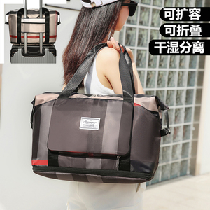 短途旅行包女士轻便大容量手提旅游出差行李包时尚健身可折叠待产