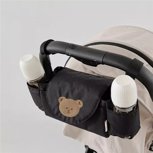 韩版婴儿手推车挂包小熊溜娃神器收纳包儿童推车置物篮大容量挂袋