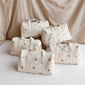ins韩国同款动物刺绣妈咪包大容量外出收纳包手提斜跨母婴带娃包