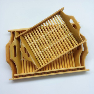 方形托盘饺子盘竹制品茶杯茶盘实木端盘日式面包篮馒头筐商用餐具
