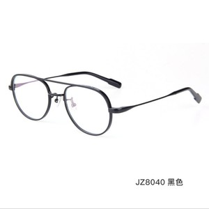 高度近视日系风格小众眼镜框架B钛近视全框双梁眼镜架男士JZ8040
