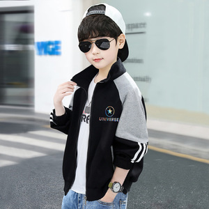 男童休闲外套春秋新款韩版中大童时髦反光夹克运动服男孩帅气外衣