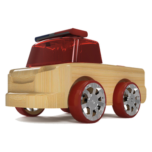 AUTOMOBLOX进口榉木原木环保惯性小车内饰摆件可拼插车模儿童玩具