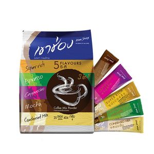 包邮泰国KHAOSHONG咖啡考宋高盛五种口味综合装卡布其诺摩卡拿铁