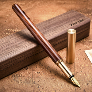 红木手工复古钢笔 德国笔尖 小叶紫檀笔 书写练字水笔 礼品 定制