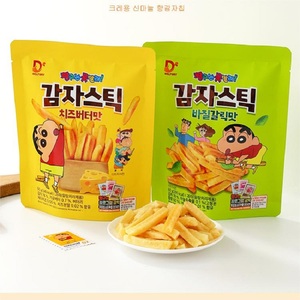 两袋装 韩国进口DELTORY蜡笔小新联名周边芝士蒜香味薯条膨化零食